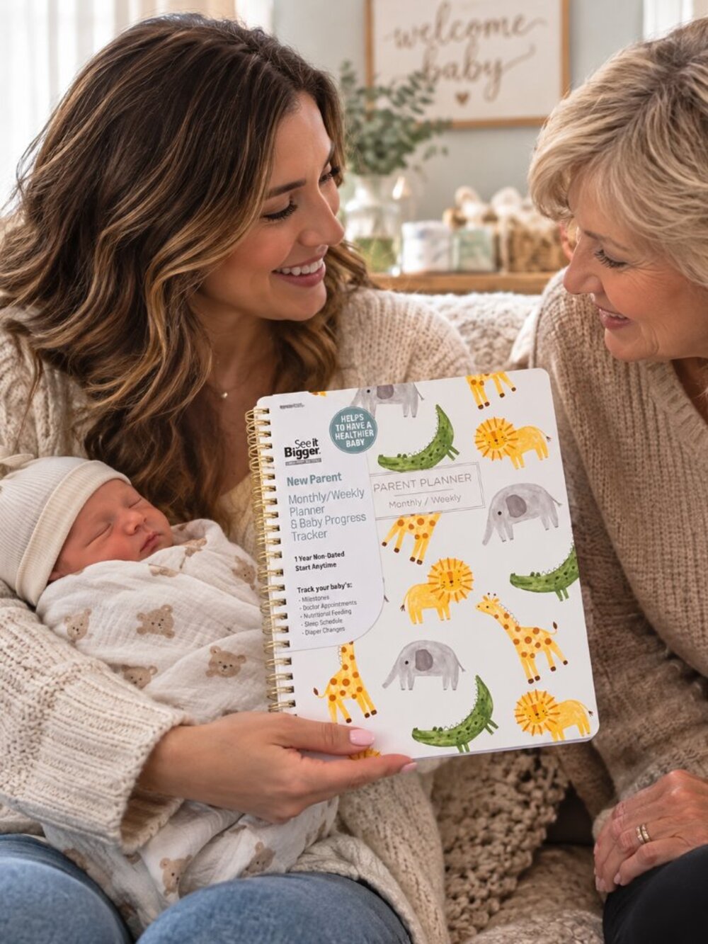 NWT - New Parent Monthly Weekly Planner & Baby Progress Tracker